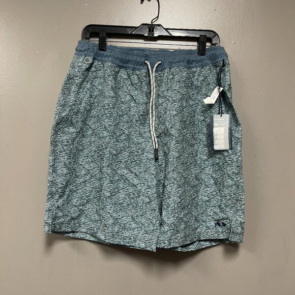 Fish Hippie Company Volley Short Swim Shorts Blue/Green Size Medium - Picture 1 of 2